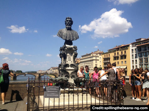 Florence - Benvenuto Cellini on Ponte Vecchio