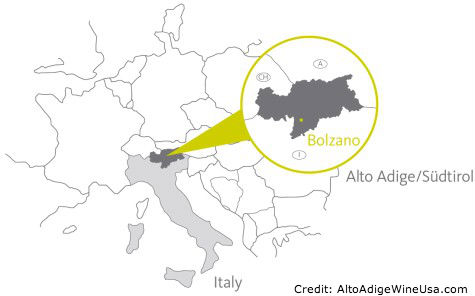 Map of Alto Adige
