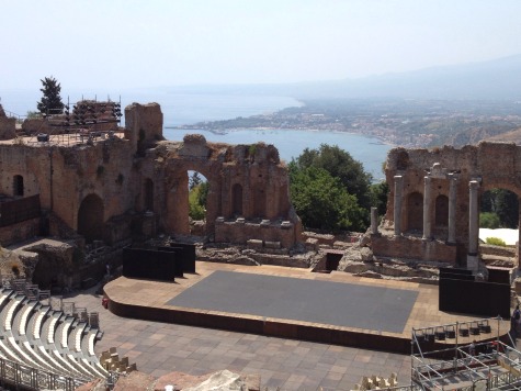 Ancient Greek Theatre in Taormina, Sicily