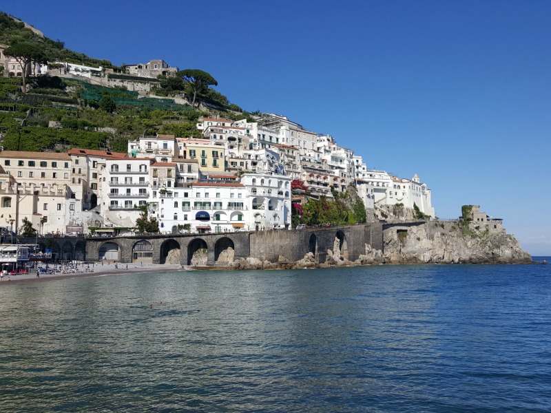 View of Amalfi from the sea | Amalfi Coast and Rome Culinary Vacation 