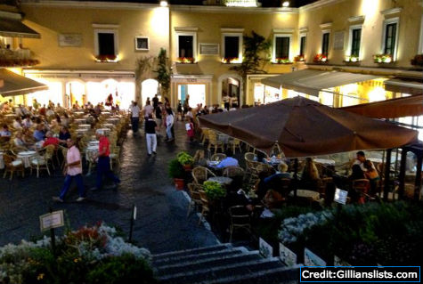 Bustling Piazzetta in Capri