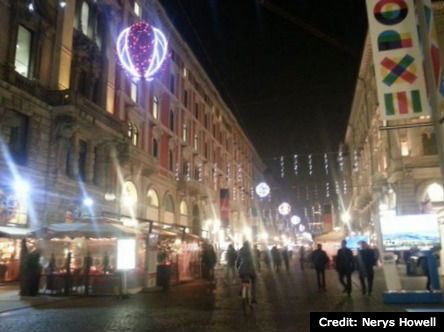 Christmas-in-Milan-Via-Dante Via Dante in Milan