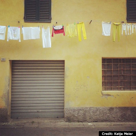 Laundry out to dry in Siena