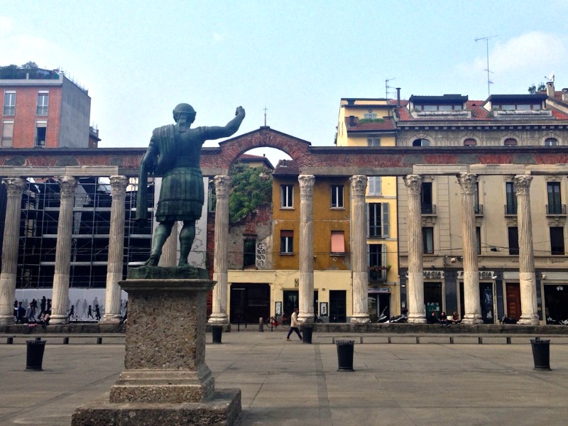 Roman Wall in Navigli, Milan | Photo credit: Heather Carlson | BrowsingItaly