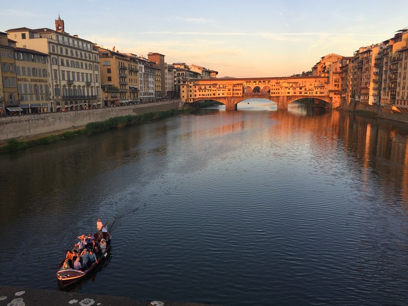 Summer in Florence | Boat ride on the Arno at sunset