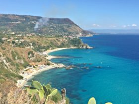 Coastal towns and beaches in Calabria on the Tyrrhenian Sea