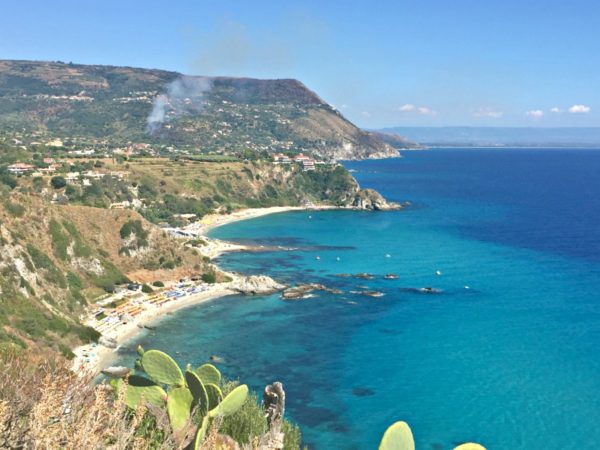 Coastal towns and beaches in Calabria on the Tyrrhenian Sea